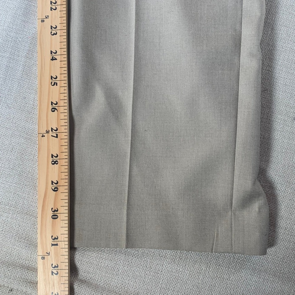 Lauren Ralph Lauren Mens Dress Pant 36x32 Tan Khaki Flat Front Straight Trousers - Picture 6 of 8